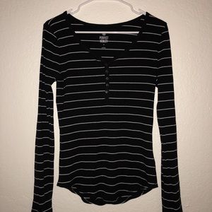Black and White stripped long sleeve shirt